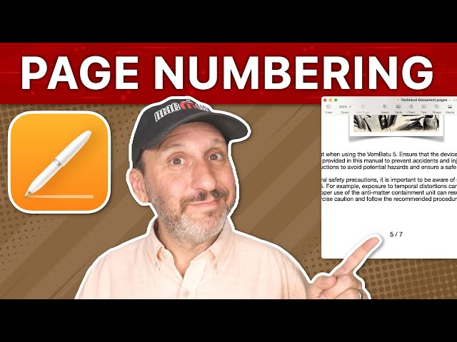 How To Do Page Numbering in Mac Pages