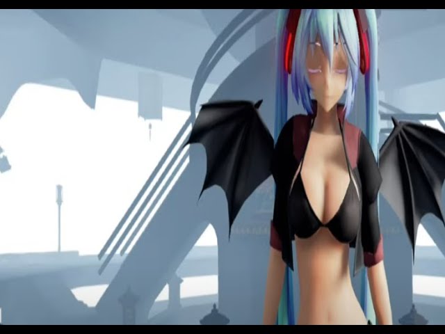 180 VR MMD - vampire miku - Victoria - Roof on Fire - Boob slap in face 30