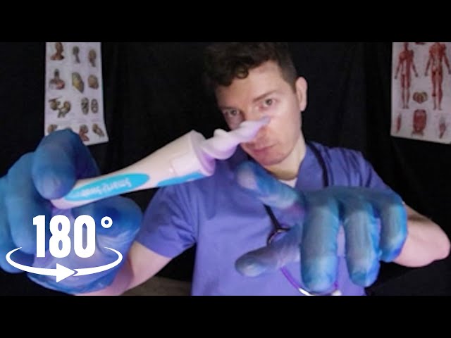 ASMR VR180 | Something In Your Ear (Ear Exam, Cleaning & Hearing Test)