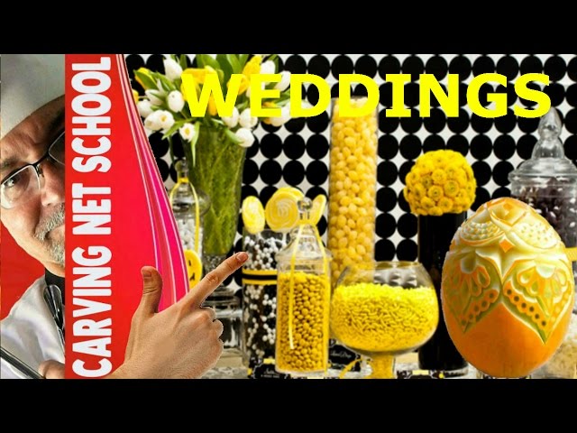 Weddings food garnish, carving ideas, Esculturas para Festas de casamentos,