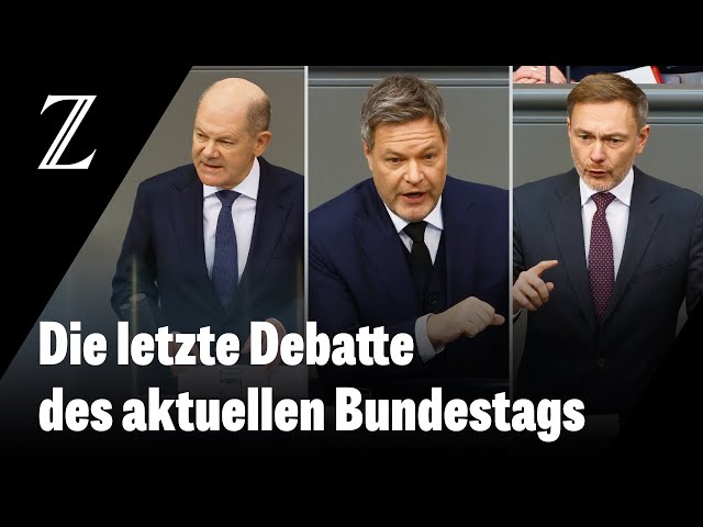 Die letzte Bundestagsdebatte vor der Wahl | Die Reden von Scholz, Habeck, Linder und weitere