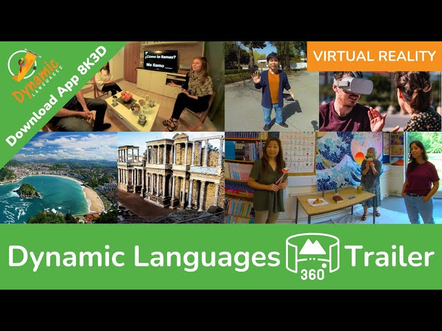 10X Language Learning efficiency with VR immersion on the Dynamic Languages Quest App | 360 8K3D