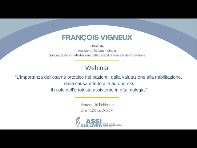 Webinar sulla Riabilitazione Ortottica   16 Febbraio 2024