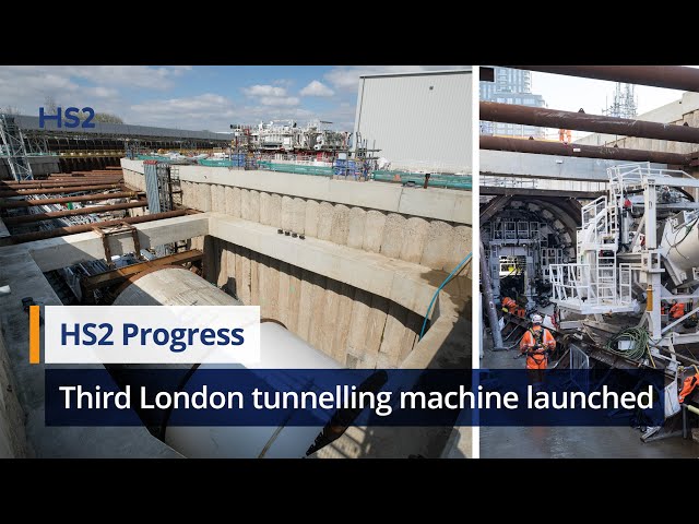 HS2 launches third tunnelling machine in London