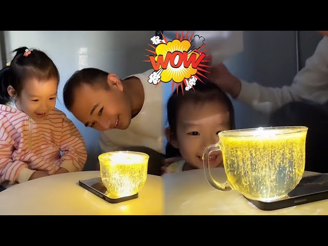 Dad Made Underwater Fireworks For My Daughter#funnybaby#father#comedy#cutebaby#funnyvideos#smile