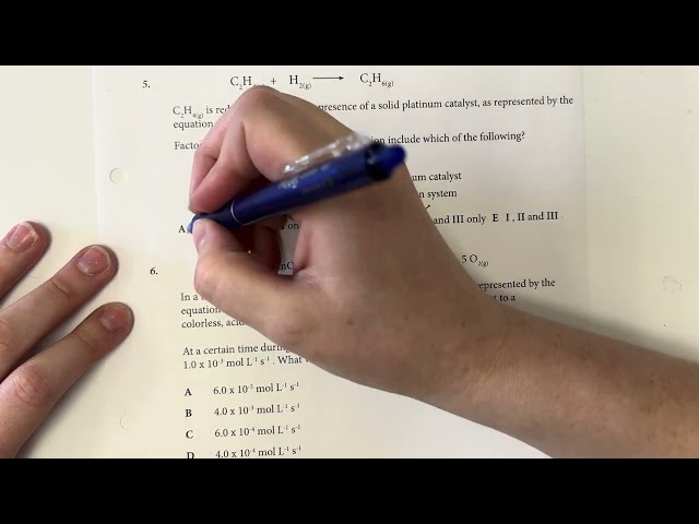 AP Chemistry Unit 5.1 Practice Problems - Rates of Reactions