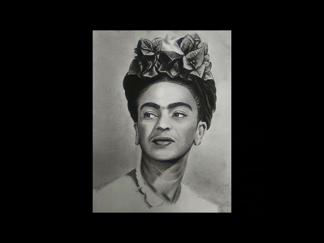 "Creando un Retrato Realista de Frida Kahlo: Proceso Artístico Paso a Paso"