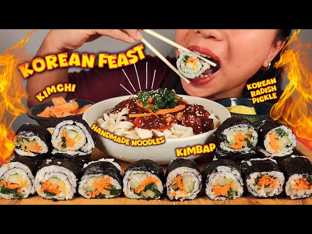 KOREAN FOOD RECIPE | COOKING & EATING KOREAN FOOD MADE FROM SCRATCH | KIMCHI RECIPE | KIMBAP RECIPE