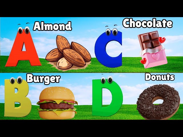 Food ABC Song | Food Alphabet Song | Phonics song a to z | Learn ABC | Nursery Rhymes for Toddlers