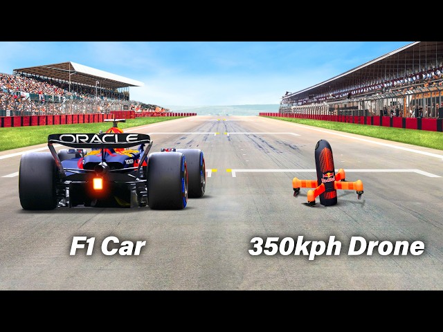 World's Fastest Camera Drone Vs F1 Car (ft. Max Verstappen)