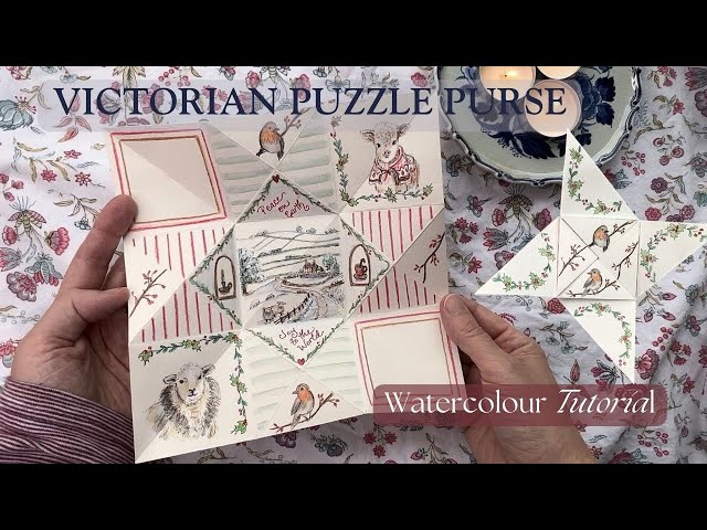 The ULTIMATE Watercolor Card - How to Make a Puzzle Purse