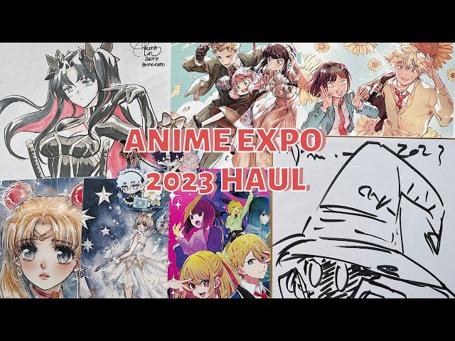 my anime expo 2023 haul! (merch, autographs, commissions, and more!)