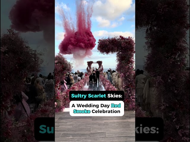 Sultry Scarlet Skies : A Wedding day Red Smoke Celebration