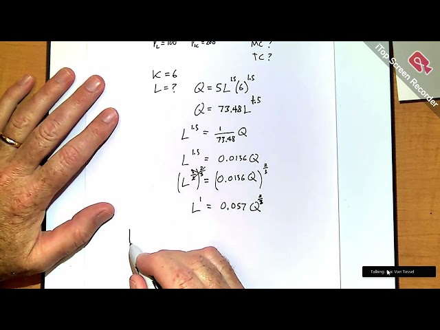 HW5 | Question 6 | Production Function Problems | Advanced Micro Economics