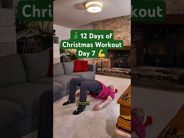 🎄12 Days of Christmas Workout Day 7 💪 –  Glute Bridges for a Stronger Booty!