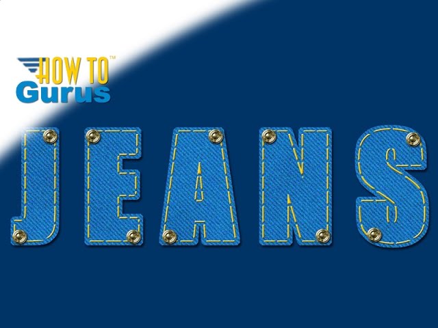 How You Can Make a Denim Jeans Fabric Text Effect in Photoshop Elements