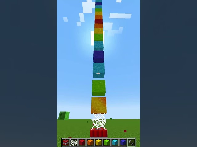 Minecraft: Rainbow TNT! (Die with a smile) #minecraft #shorts