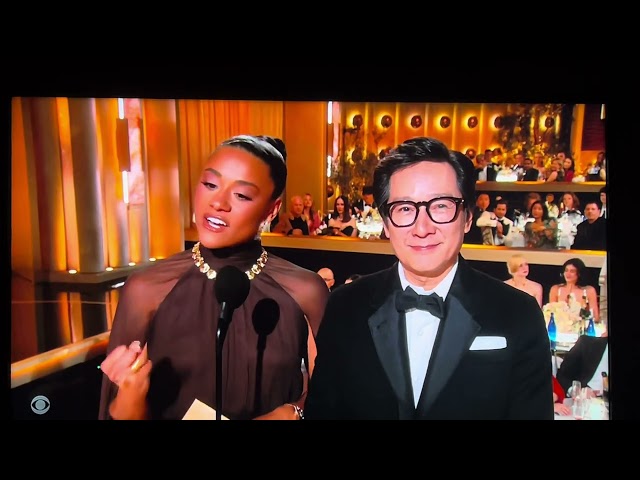 Ariana Debose and Ke Huy Quan at the Golden Globes 2025