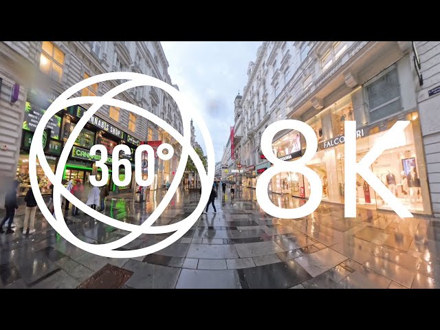 360° VR Tour | 8K Stormy Walk Through Vienna’s Iconic Landmarks & Donaukanal