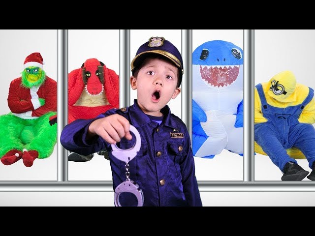 Albert Opened his own Police Station and Saves the Day! | Pretend play by Papa Joel's English