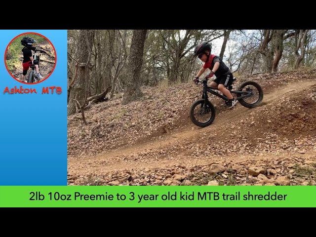 2lb 10oz Preemie to 3 year old kid MTB trail shredder - Awesome Prevelo Zulu One #kidsbike #mtblife