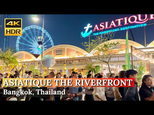 [BANGKOK] Asiatique The Riverfront "Evening Walk At The Best Riverside Market" | Thailand [4K HDR]