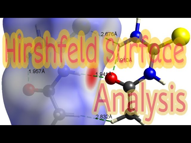 Hirshfeld surface analysis using Crystal Explorer | fingerprint analysis |hydrogen bonds calculation