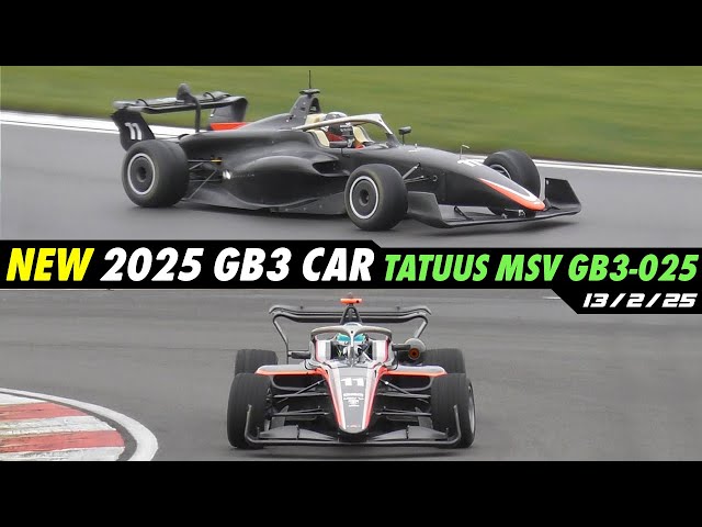 NEW 2025 GB3 Tatuus MSV GB3-025 TESTING - 2.0L Mountune Pure Sound -1st Active Aero British F3 Car