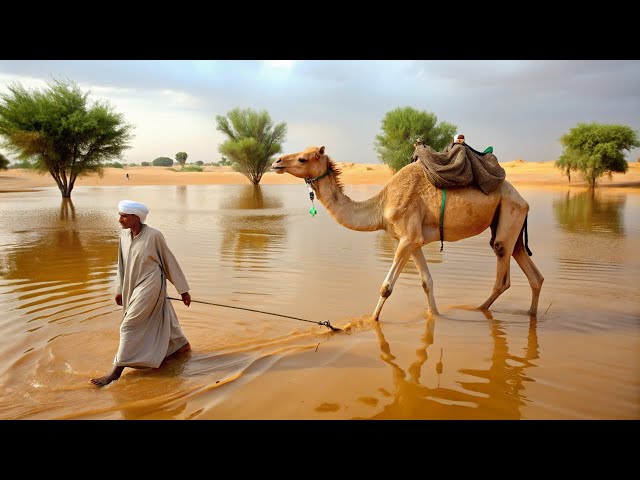 🔵💦 Rain in the Sahara Desert: Something Rare and Incredible that Surprised Everyone!