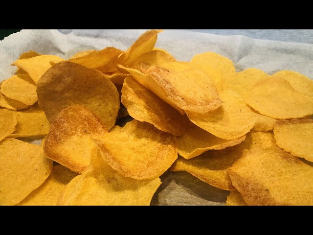 Super crispy! Chips not fried in oil! Perfect chips! Homemade chips! 👍😉