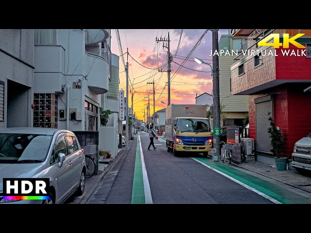 Japan - Suburban Tokyo, Evening Walk in Edogawa • 4K HDR