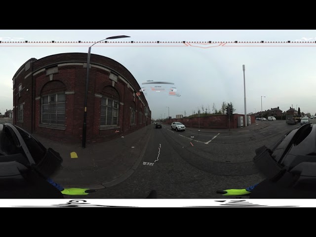 Blackley to Wythenshawe Commute, cycling in Manchester.  Garmin VIRB 360 4k uhd