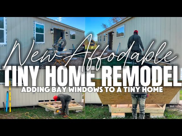 **NEW** DIY TINY HOME PROJECT \\ ADDING BAY WINDOWS \\ ON A BUDGET TINY HOME BUILD \\ AFFORDABLE