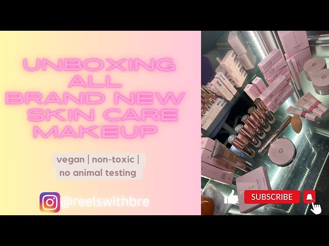 UNBOXING all Brand NEW Skin Care Makeup (Vegan | Non-toxic | Leaping Bunny Certified)