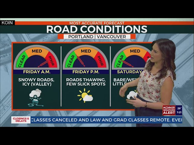 Friday Morning Snow Update: Snow ends in Portland as roads begin to thaw