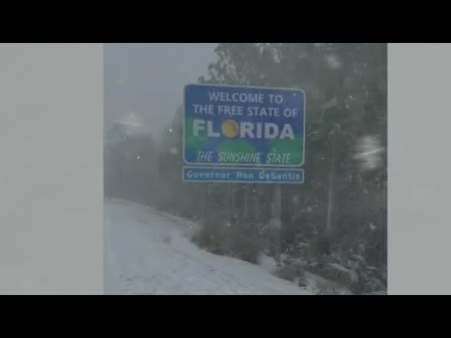 It is snowing in Florida