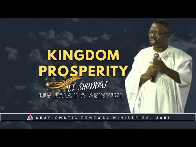 Prosperity By Rev. Bolaji .O. Akinyemi