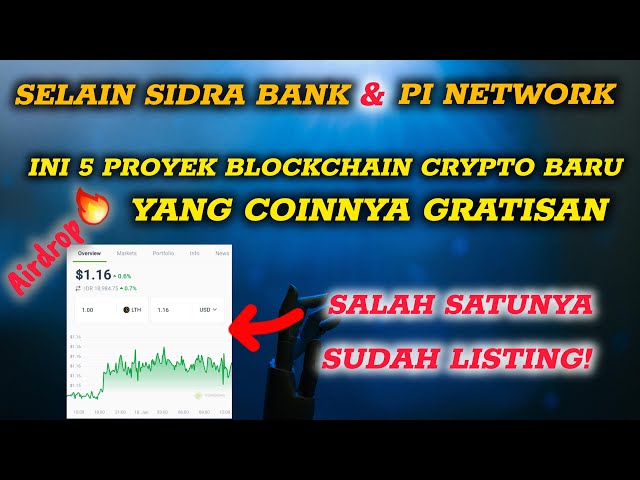 ADDITION TO SIDRA BANK AND PI NETWORK, THESE ARE 5 NEW BLOCKCHAIN ​​CRYPTO PROJECTS WITH FREE COINS