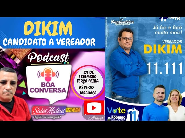 CONHEÇA AS PROPOSTAS DO CANDIDATO A VEREADOR DIKIM