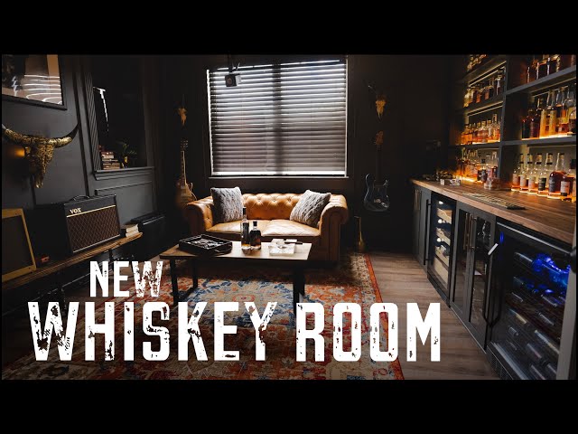 New Whiskey & Cigar Room Tour!!! | Whiskey Room Renovation Pt. 2