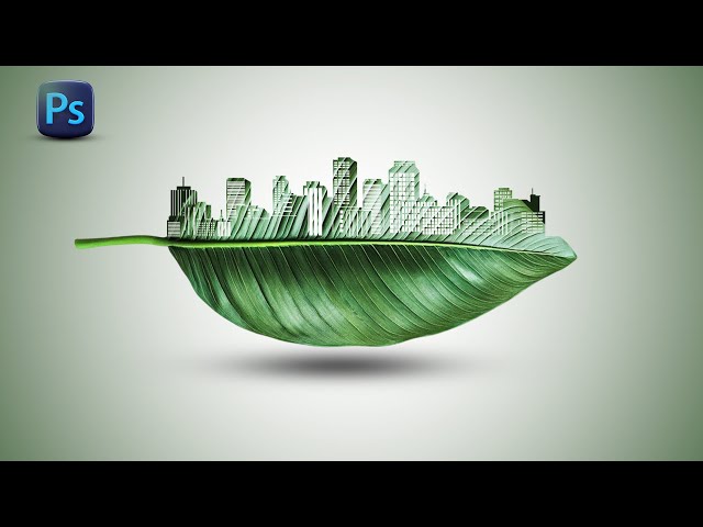 Create Leaf Building Design in Photoshop | Leaf Building | Photoshop Tutorial