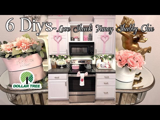 🎀NEW!! 6 DIY DOLLAR TREE DECOR CRAFTS~ Love Shack Fancy ~ Shabby Chic 🎀 Olivia's Romantic Home DIY