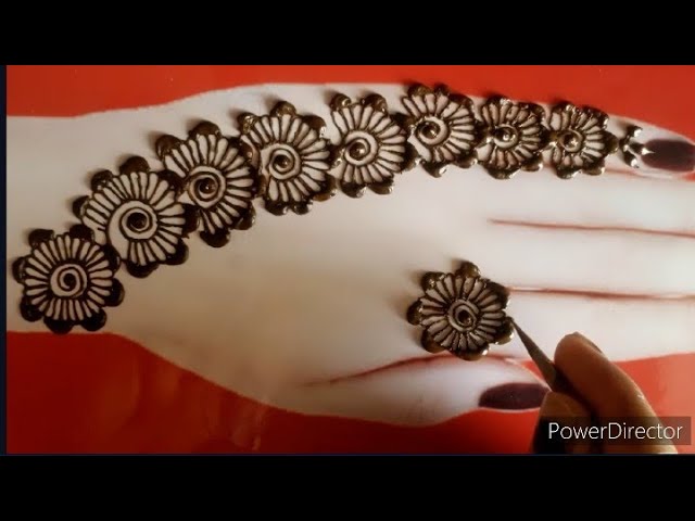 Modern Jewellery Mehendi Design For Back Hand | Flower Mehendi Design 😍| Latest Jewellery Mehendi |