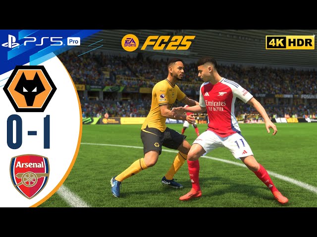 Wolves  vs Arsenal | Premier League 24/25 Full Match | FC 25 | PS5 Pro [4K60]