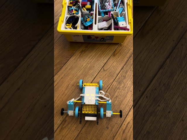 My students easily made a little robotic car with my new Lego Spike kit