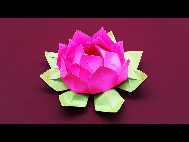 DIY Paper Flower Tutorial step by step - Beautiful Origami Lotus Flower