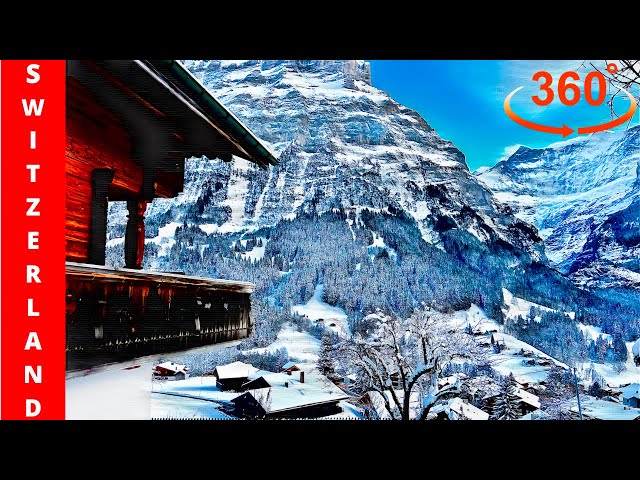 BEST 360° Virtual Tour in Winter /GRINDELWALD /Switzerland /Relaxing LoFi Music