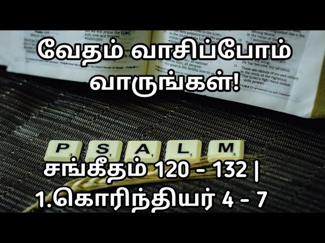 வேதம் வாசிப்போம்! வாருங்கள்! 323 (24- 193) | சங்கீதம் 120-132| 1.கொரிந்தியர் 4-7| @meimarai | #live