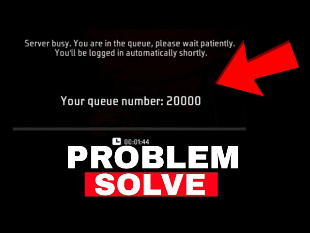 FREE FIRE SERVER BUSY PROBLEM | SERVER BUSY YOU ARE IN THE QUEUE | PROBLEM SOLVE ✅  | FREE FIRE MAX