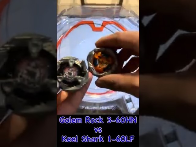 Golem Rock v Keel Shark! #beybladex #beyblade #shorts #takaratomybeyblade #hasbrobeyblade #youtube